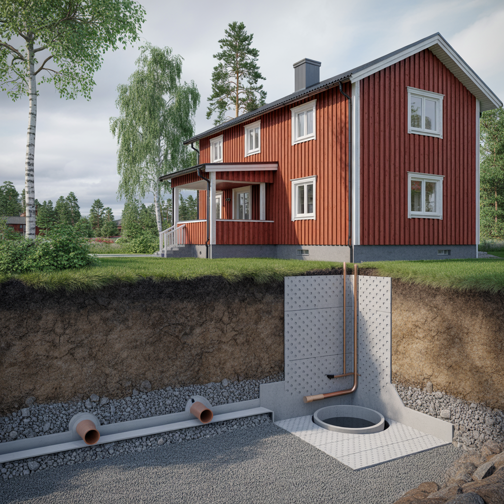 dranering av husgrund jamforelse av metoder och kostnad