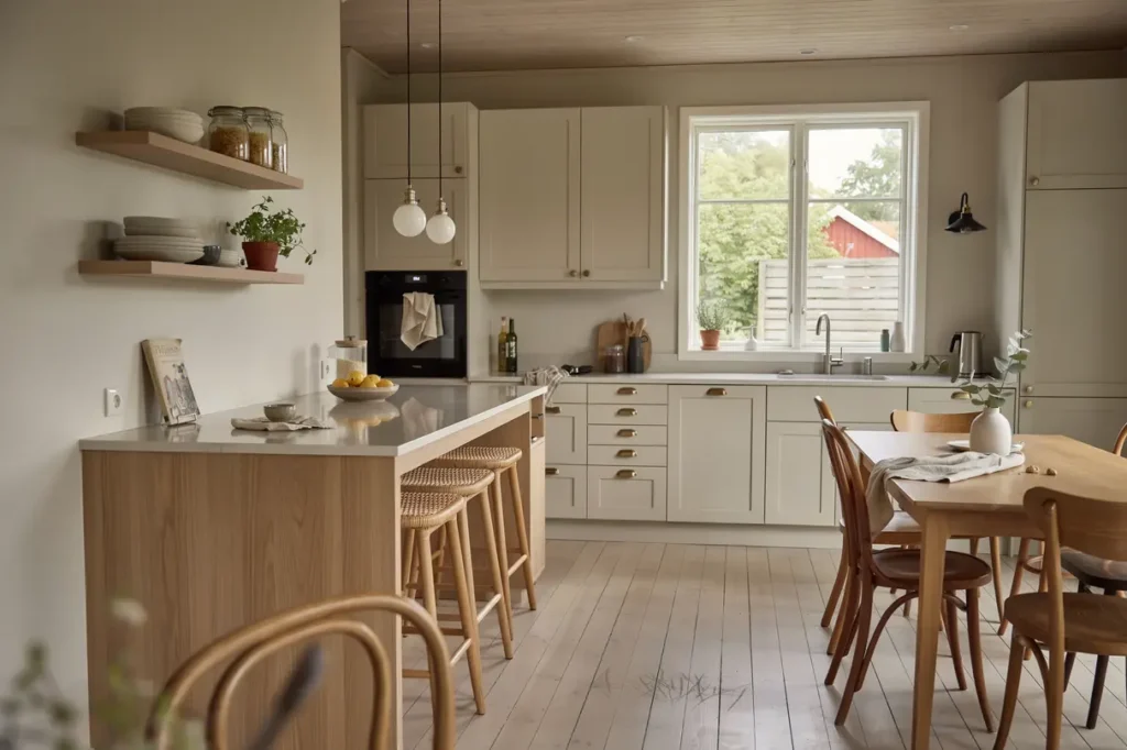 ombyggnad av k k och matplats i villa i l ggesta
